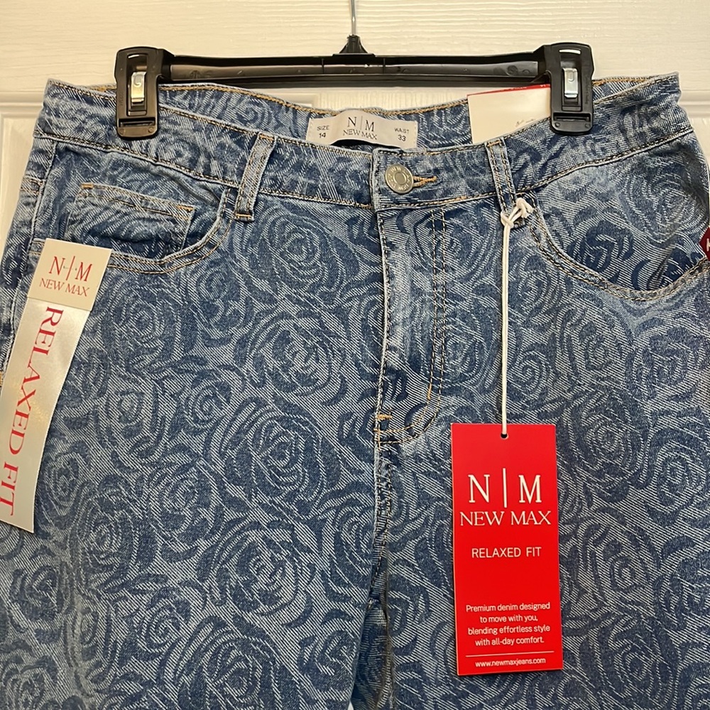 Blue Floral Women Jeans